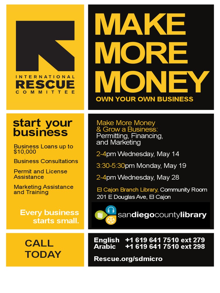 El Cajon Library Event Poster PDF