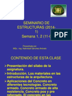 Seminario de Estructuras Semanas 1y2 (11!04!14) - Aplic. y Caract. Físicas y Mec. Del Concreto