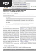 Article in Press: Heat and Mass Transfer in Apple Cubes in A Microwave-Assisted Uidized Bed Drier