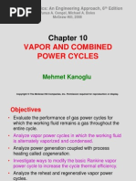 Vapor and Combined Power Cycles: Mehmet Kanoglu