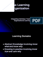 The Learning Organization: Integrating Individual, Team, and Organizational Learning