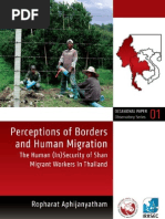 Download PERCEPTIONS OF BORDERS AND HUMAN MIGRATION THE HUMAN INSECURITY OF SHAN MIGRANT WORKERS IN THAILAND by Jutta Pflueg SN22150257 doc pdf