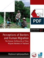 Perceptions of Borders and Human Migration: The Human (In) Security of Shan Migrant Workers in Thailand