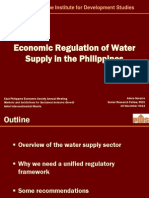 Economic Regulation of Water Supply in the Philippines