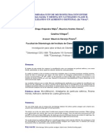 Comparación de Microfiltración Entre Amalgama Y Resina en Cavidades Clase II, Utilizando Un Adhesivo Dentinal (in Vitro).