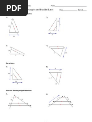7 Proportional Parts In Triangles And Parallel Lines Spacetime Geometry