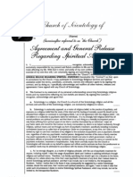 Church of Scientology Religious Services Contract