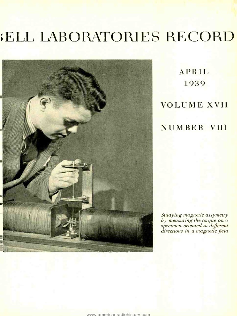 Bell Laboratories Record 1939 04 | PDF