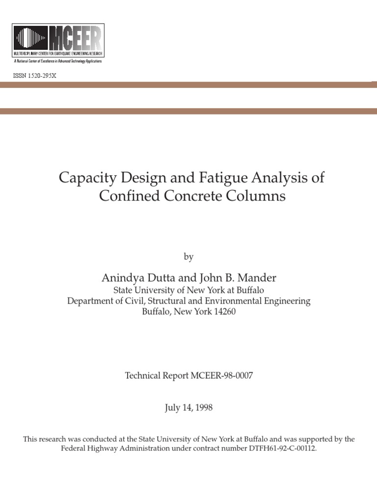 Capacity Design of Confined Concrete Columns | PDF | Law
