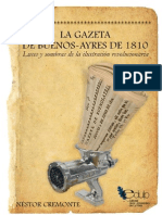 Cremonte, Néstor - La Gazeta de Buenos Ayres de 1810 - Luces y Sombras de La Ilustración Revolucionaria
