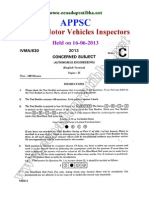 Vehicles Inspector Paper-II