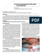 A CRITICAL ANALYSIS OF STAB WOUND ON THE CHEST A CASE REPORT