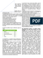 Efecto Del Tipo de Dieta en El Balance Hidroelectrolitico