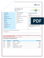 Detailed Statement: Indianoil Citibank Titanium Credit Card