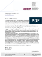 Letter of Msgr Spiegel to PMPI [March 28, 2014]