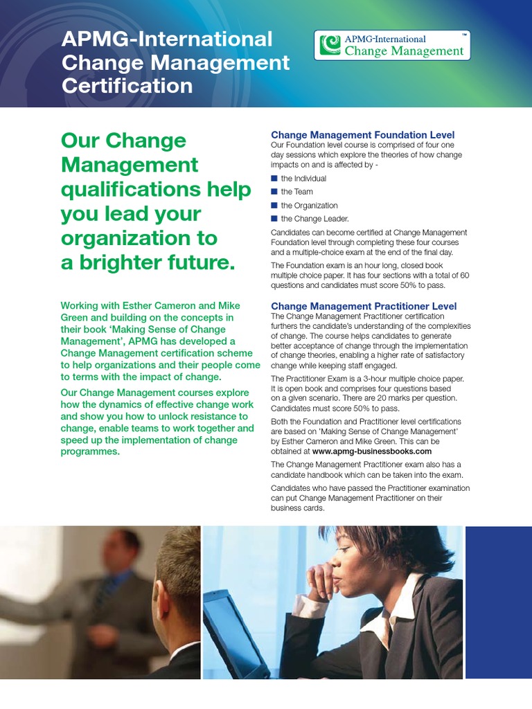 APMG Certified Change Management Practitioner Overview | PDF 