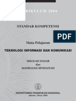 Download Standar Kompetensi Mata Pelajaran TIK SD KBK by FX Eko Budi Kristanto SN221539956 doc pdf