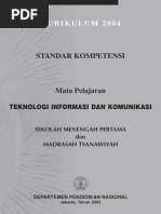 Standar Kompetensi Mata Pelajaran TIK SMP KBK