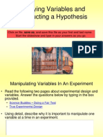 Identifying Variables and Constructing a Hypothesis