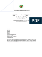 Petroleum Development Oman L.L.C.: (Amendments/Supplements To API STD 1104, 19th Edition, September 1999)