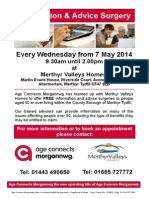 Information & Advice Surgery: Every Wednesday From 7 May 2014