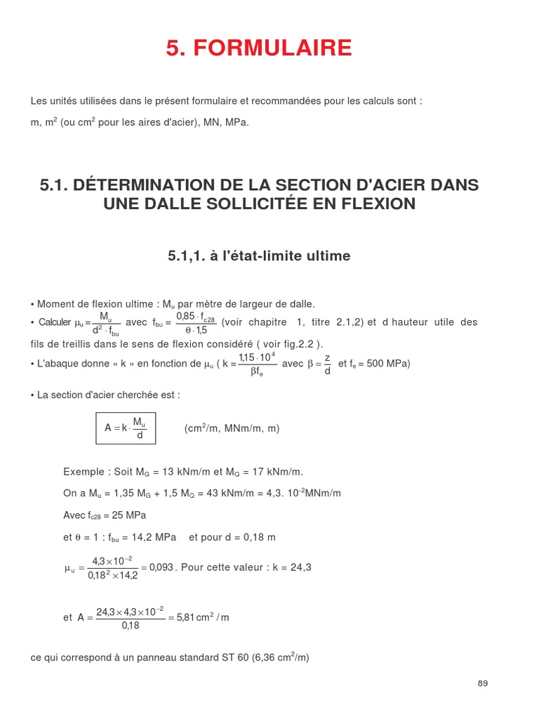 Abaques de Pigeaud | PDF | Flexion (matériau) | Enseignement des ...