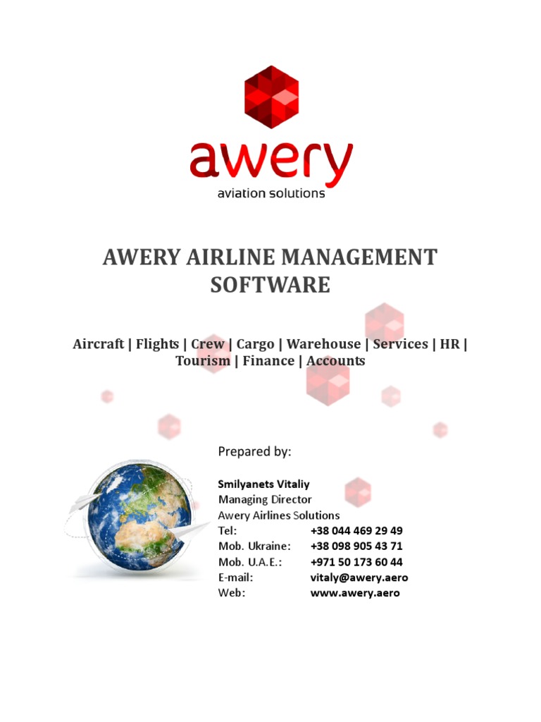 Awery Airline Management Software Overview | PDF | Operating System ...