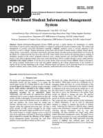 Web Based Student Information Management System 