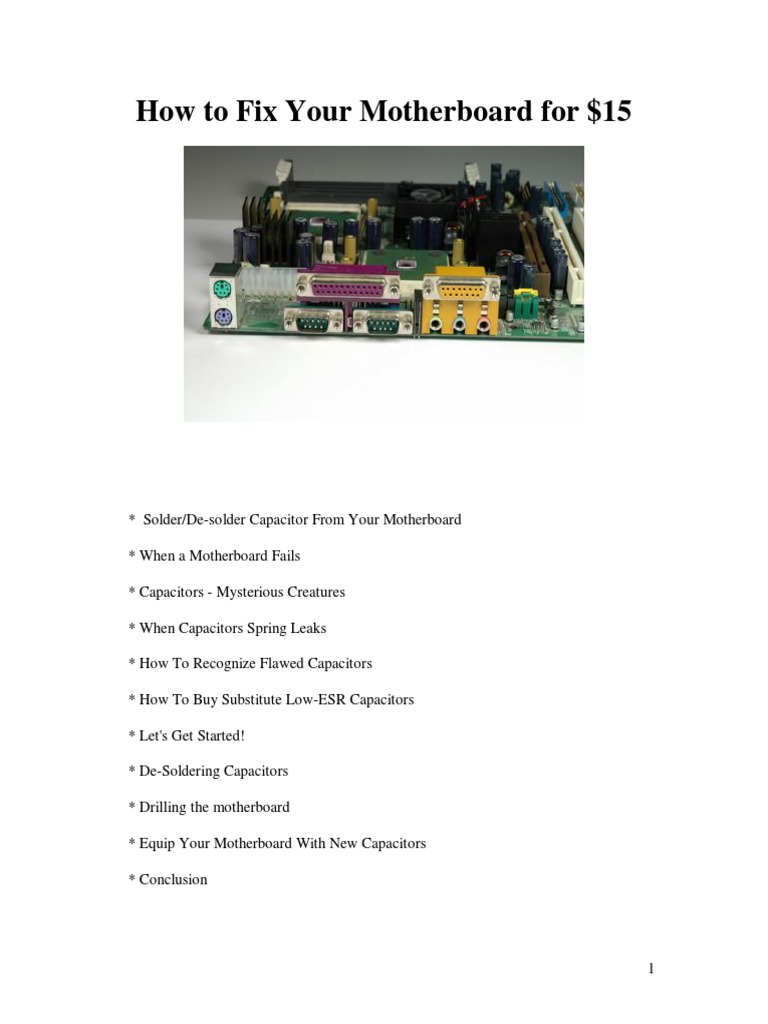 Stunning Basic Motherboard Connector Repair Tutorial image