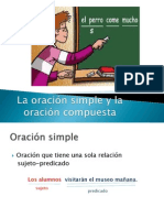 La Oración Simple y La Oración Compuesta