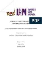 Classification of Programming Languages in Paradigms