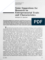 1989 - Gartner - Some Suggestions For Research On Entrepreneurial Traits and Characteristics - ETP PDF