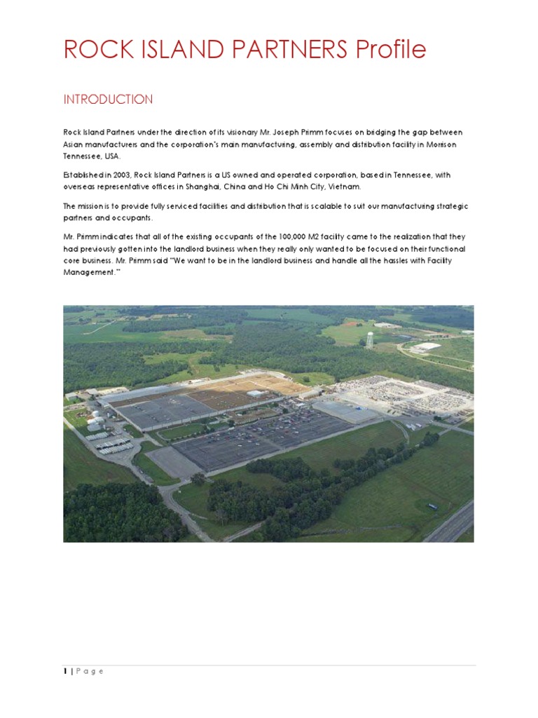 Rock Island Partners Profile PDF The United States Hvac