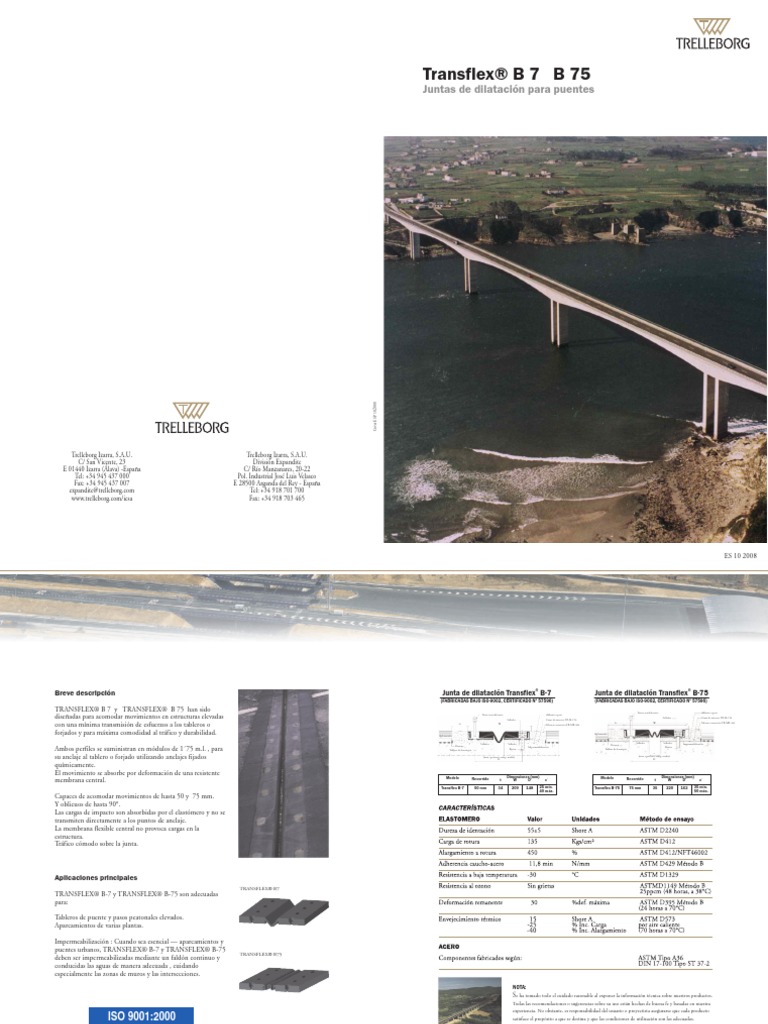 Transflex B-7 - B-75 - Esp PDF | PDF | El hombre hace Materiales ...