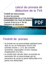 TVA - Le CalcuL Du Prorata