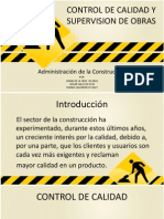 Control de Calidad y Supervision de Obras