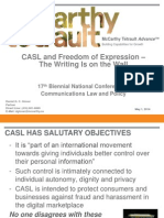 CASL and Freedom of Expression - Final LSUC Conference Slides