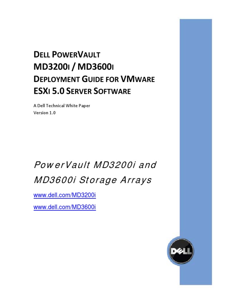 PowerVault MD ISCSI Deployment Guide For VMware ESX50 Server Software ...