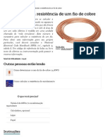 Calcule resistência fio cobre