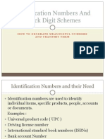 Identification Numbers and Check Digit Schemes
