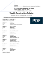 UWS Construction: Weekly Update Bulletin 5.02.14