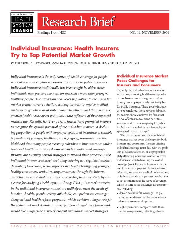 Individual Insurance | PDF | Pre Existing Condition | Insurance