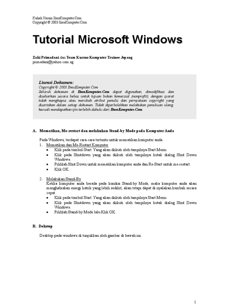 Tutorial Windows | PDF