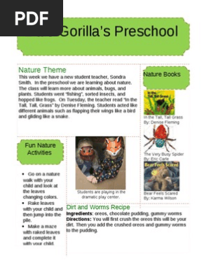 preschool newsletter 1