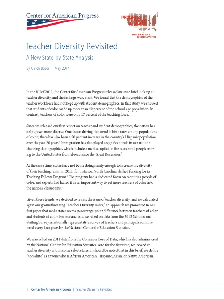 Teacher Diversity Gap Analysis 2023 | PDF | Race And Ethnicity In The ...