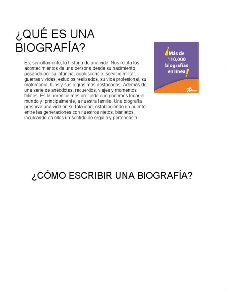 Qué Es Una Biografía | PDF | Ciencias sociales