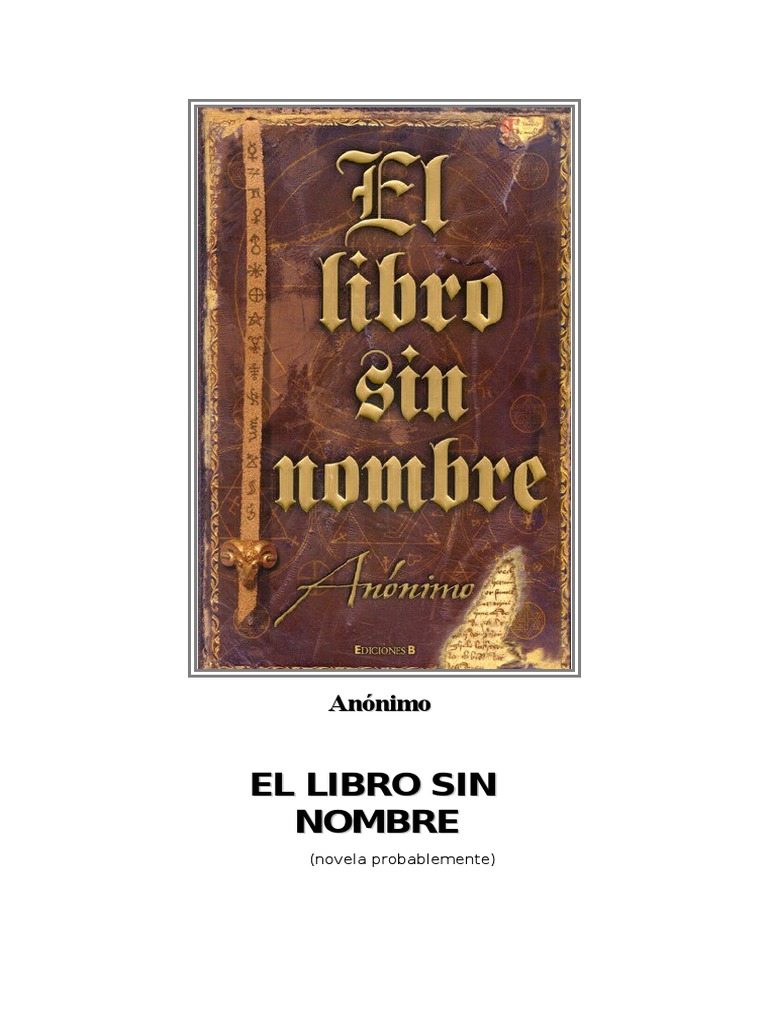 el primero límite tristeza Anonimo El Libro Sin Nombre | PDF | Bebidas | Naturaleza