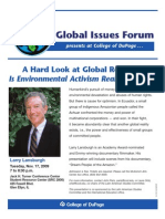Global Issues Forum Larry Lansburgh