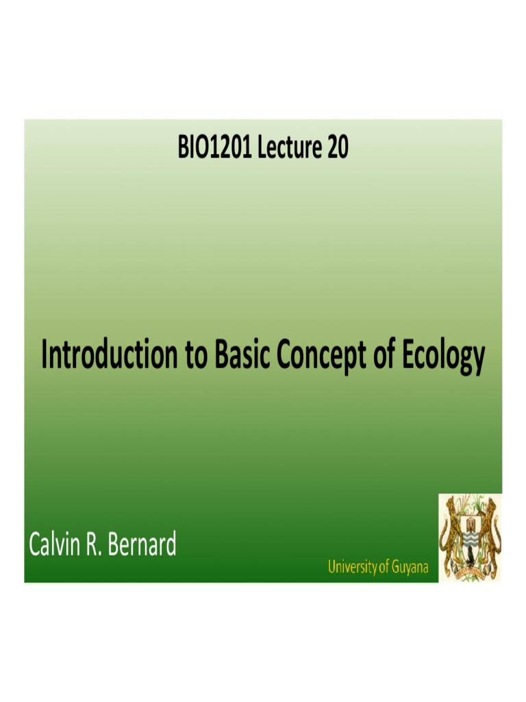 Introduction To Basic Concept of Ecology Introduction To Basic Concept ...