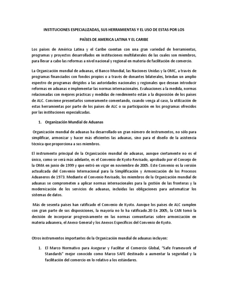 Gestion Aduanera Pdf Aduana Organización De Comercio Mundial